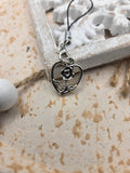 Enchanted Rose Heart Charm